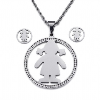 Stainless steel jewelry set