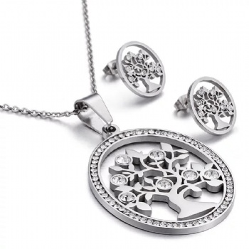 Stainless steel jewelry set