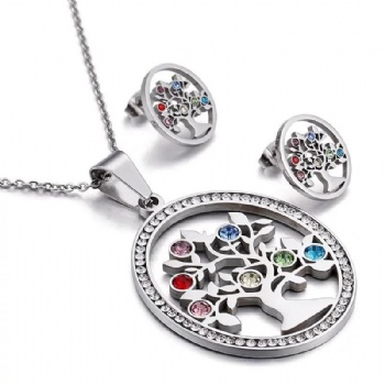 Stainless steel jewelry set