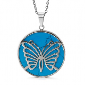 Stainless steel butterfly necklace