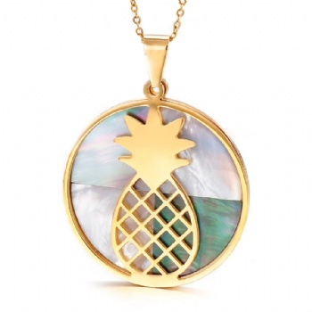 Stainless steel pineapple necklace