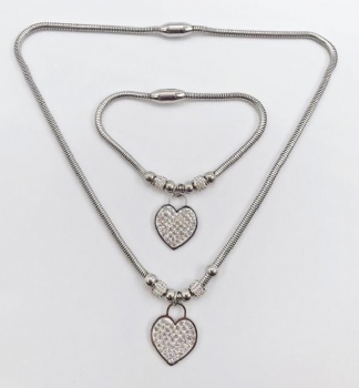 Stainless steel jewelry set