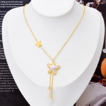 Stainless steel starfish collarbone necklace