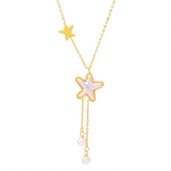 Stainless steel starfish collarbone necklace