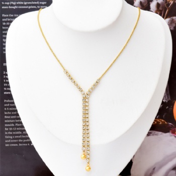 Stainless steel zirconia necklace