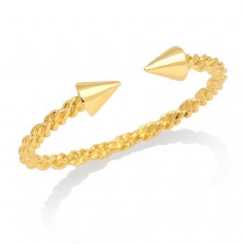 Zircon gold plated copper/brass open cuff jaguar bracelet bangle