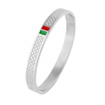 Stainless steel tricolor bangle bracelet jewelry