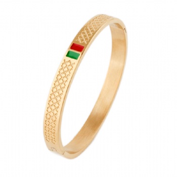 Stainless steel tricolor bangle bracelet jewelry