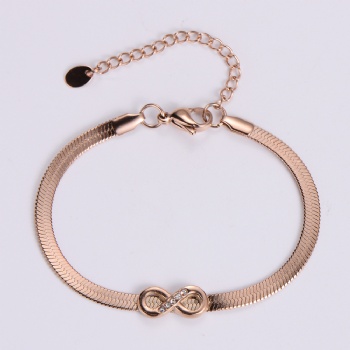 Stainless steel tricolor infinity love bracelet  jewelry