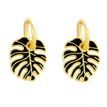 18k gold plated dangle drop enamel earrings jewelry for women statement hoop earrings