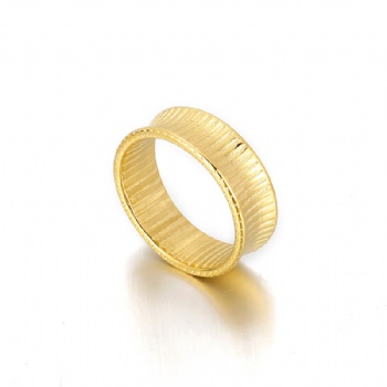 18K gold plated stainless steel ring jewelry