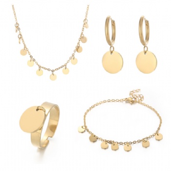 Stainless steel gold plated jewelry set designer inspired jewelry china women jewelry wholesale