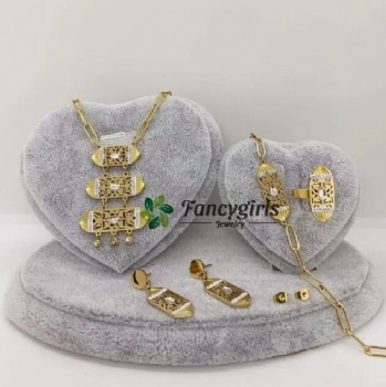 Stainless steel gold plated jewelry set Conjunto de joyas chapado en oro de acero inoxidable