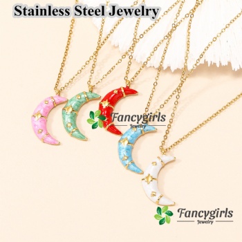 Stainless steel gold plated necklace for women