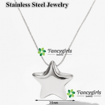 Stainless steel gold plated necklace for women